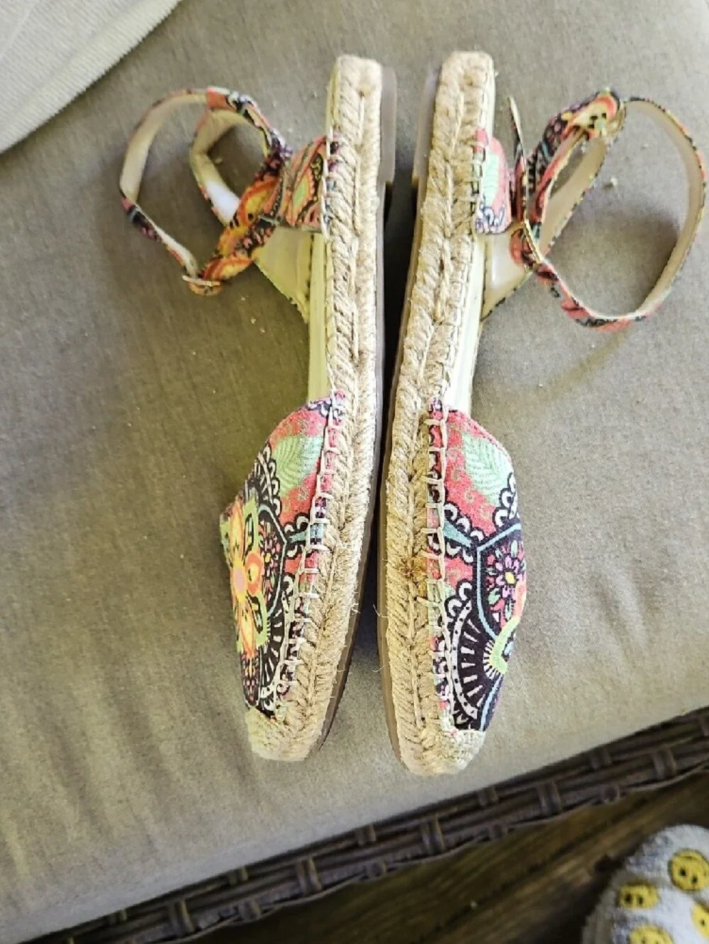 Anne Klein Multicolor Floral Espadrille Sandals 7.5 M